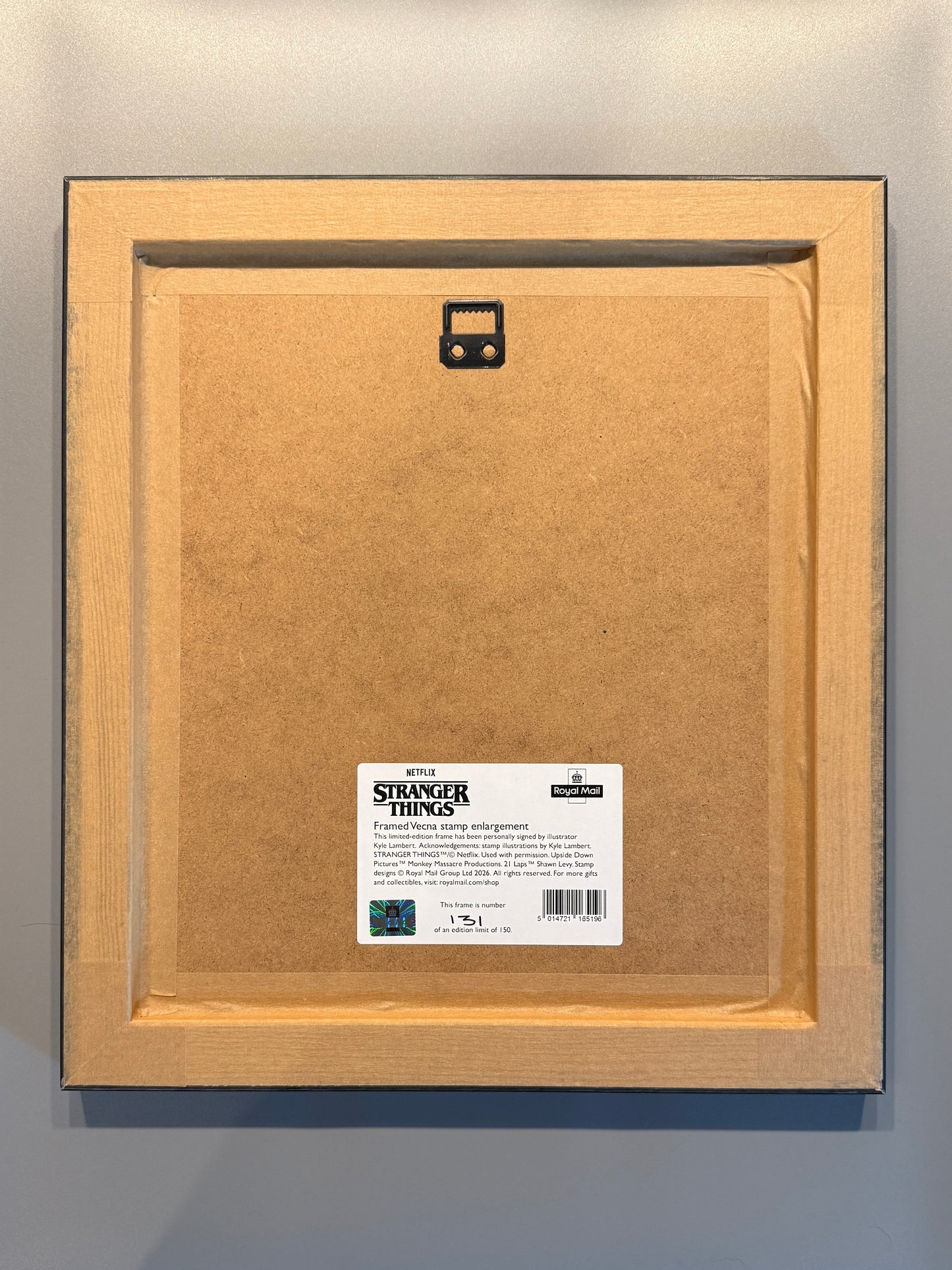Stranger Things. Print Vecna edición limitada, nº131 de 150. Firma Kyle Lambert - Royal Mail