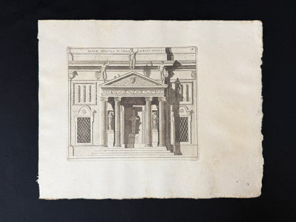 Grabado Templo de Diana en la villa albano-romana - Calcografia degli edifizj di Roma, 1779