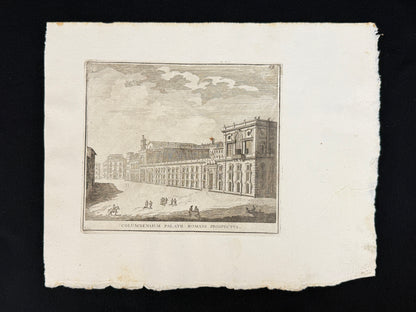Grabado Palacio Colonna - Calcografia degli edifizj di Roma, 1779