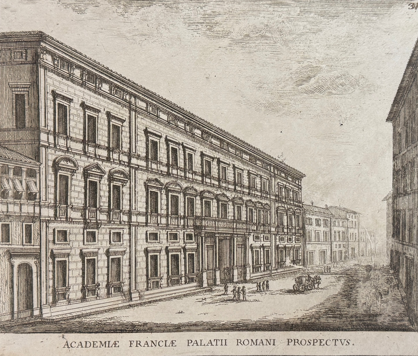 Grabado Palacio Mancini - Calcografia degli edifizj di Roma, 1779