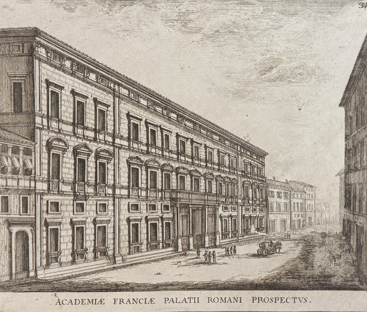 Grabado Palacio Mancini - Calcografia degli edifizj di Roma, 1779