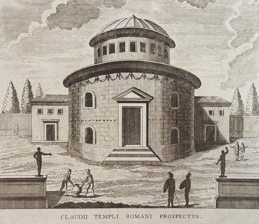 Grabado Templo de Claudio - Calcografia degli edifizj di Roma, 1779