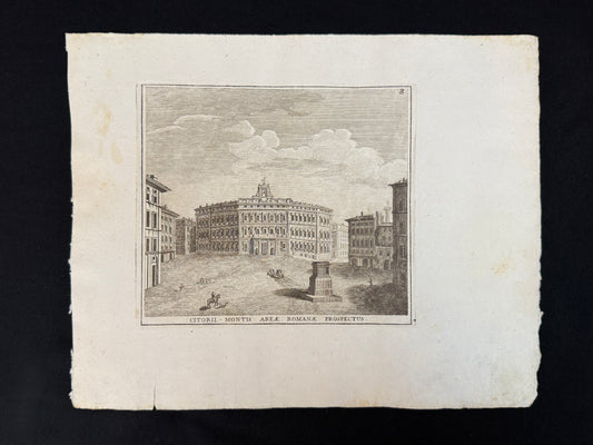 Grabado Plaza de Monte Citorio - Calcografia degli edifizj di Roma, 1779
