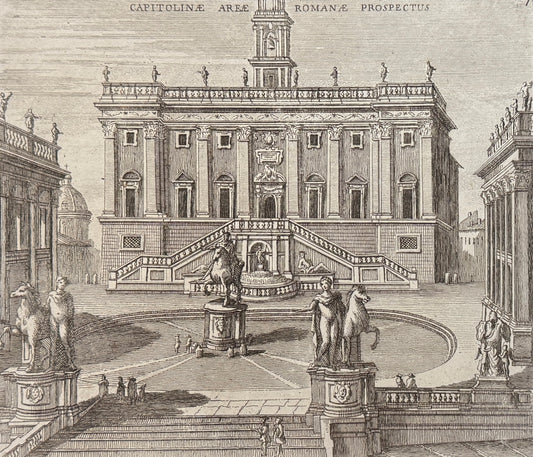 Grabado Plaza del Capitolio - Calcografia degli edifizj di Roma, 1779