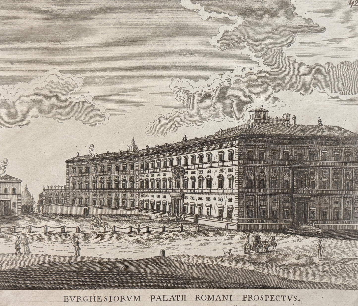 Grabado Palacio Borghese - Calcografia degli edifizj di Roma, 1779