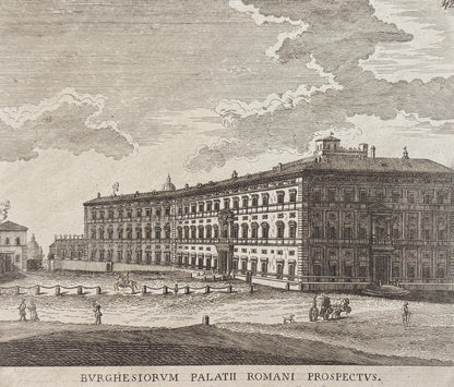 Grabado Palacio Borghese - Calcografia degli edifizj di Roma, 1779