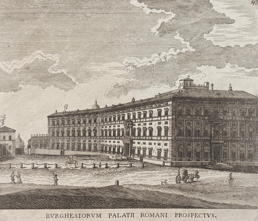 Grabado Palacio Borghese - Calcografia degli edifizj di Roma, 1779