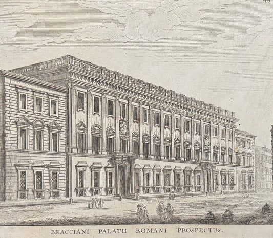 Grabado Palacio Chigi-Odescalchi (Bracciano) - Calcografia degli edifizj di Roma, 1779