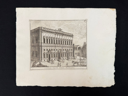 Grabado Palacio de la Consulta - Calcografia degli edifizj di Roma, 1779