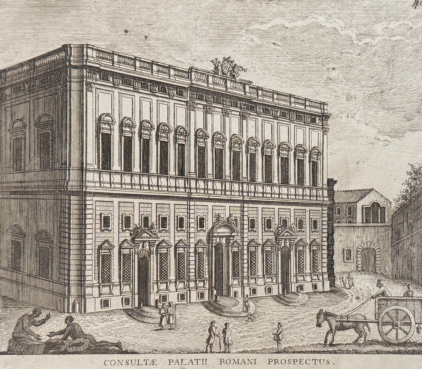 Grabado Palacio de la Consulta - Calcografia degli edifizj di Roma, 1779
