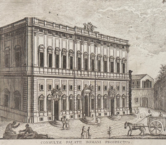 Grabado Palacio de la Consulta - Calcografia degli edifizj di Roma, 1779