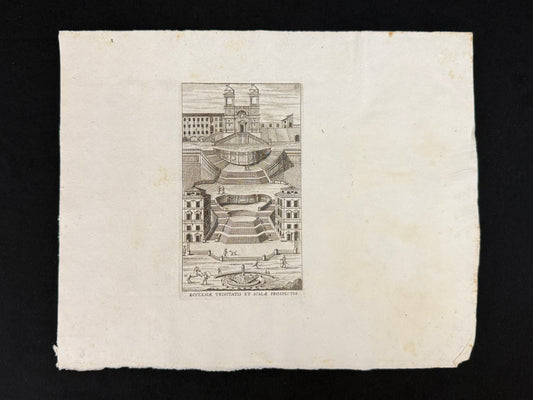 Grabado Iglesia Trinità dei Monti - Calcografia degli edifizj di Roma, 1779