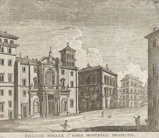 Grabado Iglesia de Santa María de Monticelli - Calcografia degli edifizj di Roma, 1779