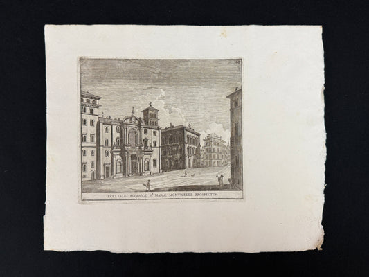 Grabado Iglesia de Santa María de Monticelli - Calcografia degli edifizj di Roma, 1779