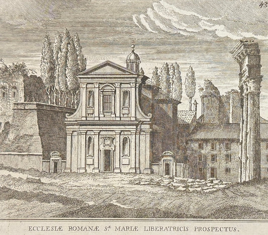 Grabado Iglesia de Santa Maria de Liberatrice - Calcografia degli edifizj di Roma, 1779