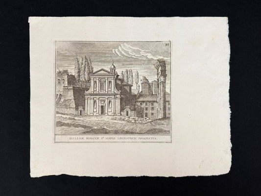 Grabado Iglesia de Santa Maria de Liberatrice - Calcografia degli edifizj di Roma, 1779