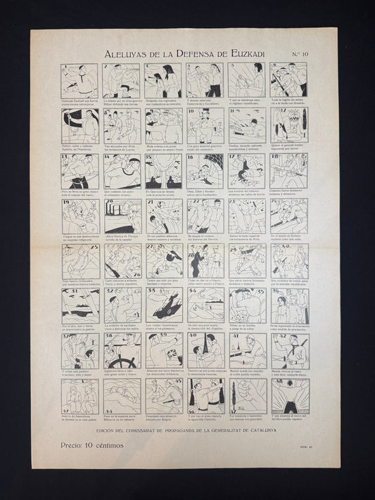 Auca. Aleluyas de la defensa de Euzkadi nº10 (Guerra Civil) - Comissariat de Propaganda de la Generalitat de Catalunya, 1937