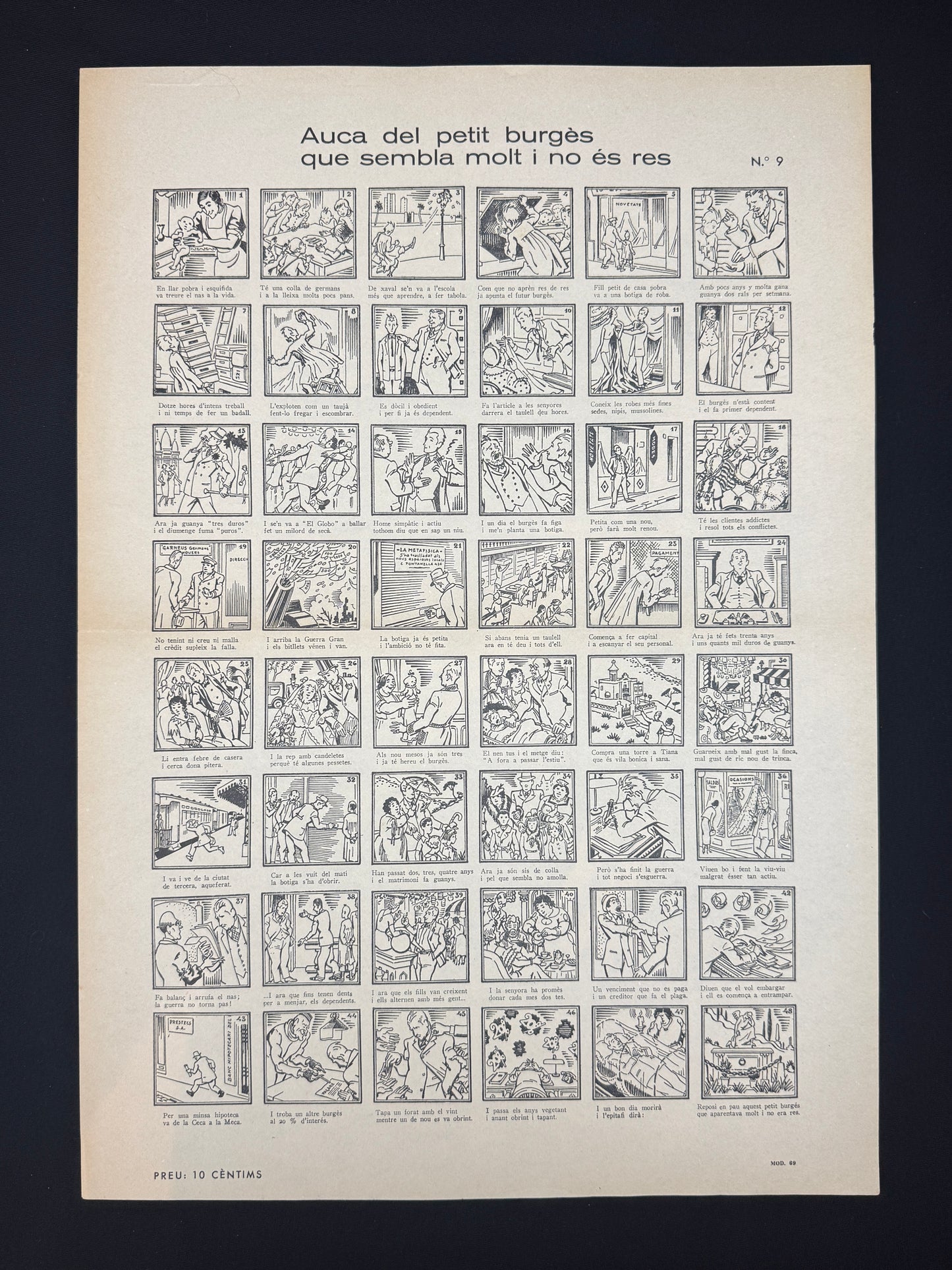 Auca del petit burgés, nº9 (Guerra Civil) - Comissariat de Propaganda de la Generalitat de Catalunya, 1937