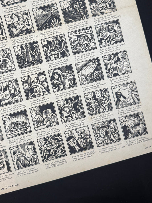 Auca. De com en Gep i la Rossa van prendre tranquil·lament cafè i copa a Saragossa, nº8 (Guerra Civil) - Comissariat de Propaganda de la Generalitat de Catalunya, 1937