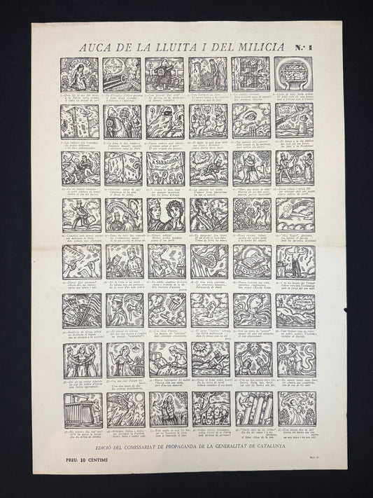 Auca de la lluita i del milicia, nº1 (Guerra Civil) - Comissariat de Propaganda de la Generalitat de Catalunya, 1937