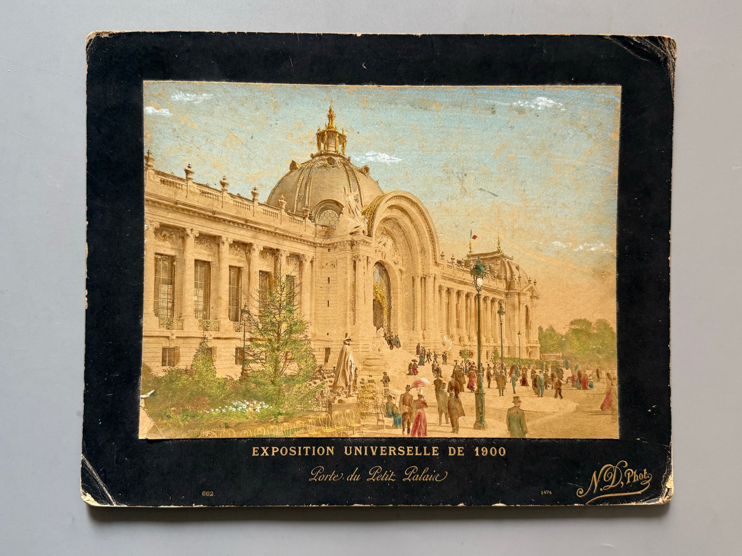 Albúmina de la Exposición Universal de Paris. Porte du petit Palais - 1900
