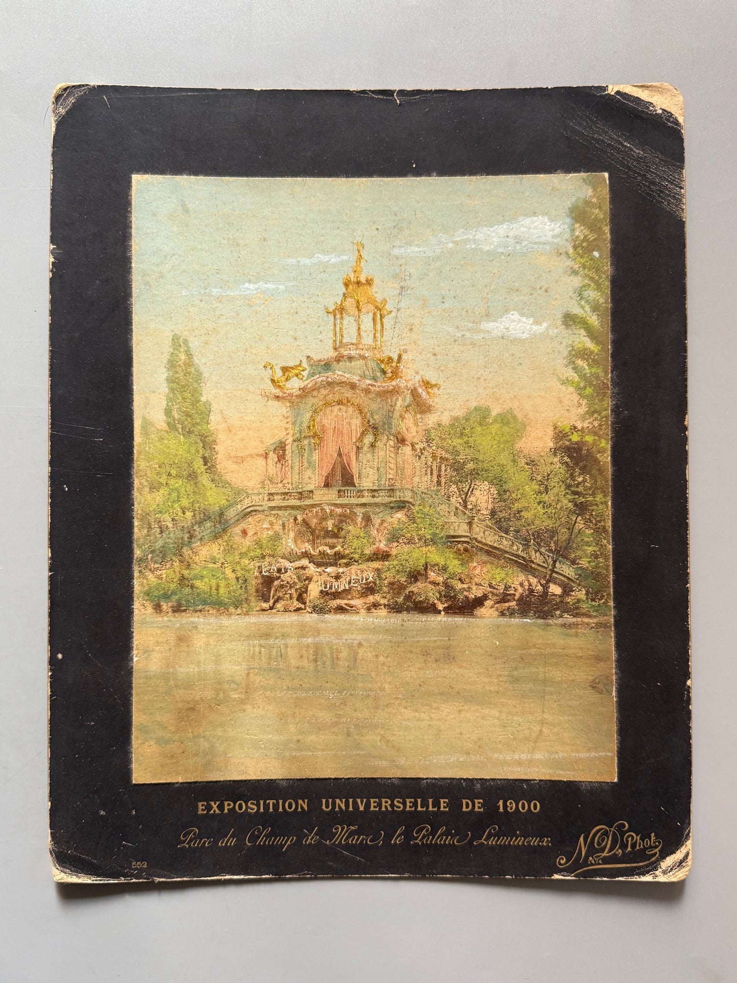 Albúmina de la Exposición Universal de Paris. Parc du Champ de Mars, le Palais Lumineux - 1900