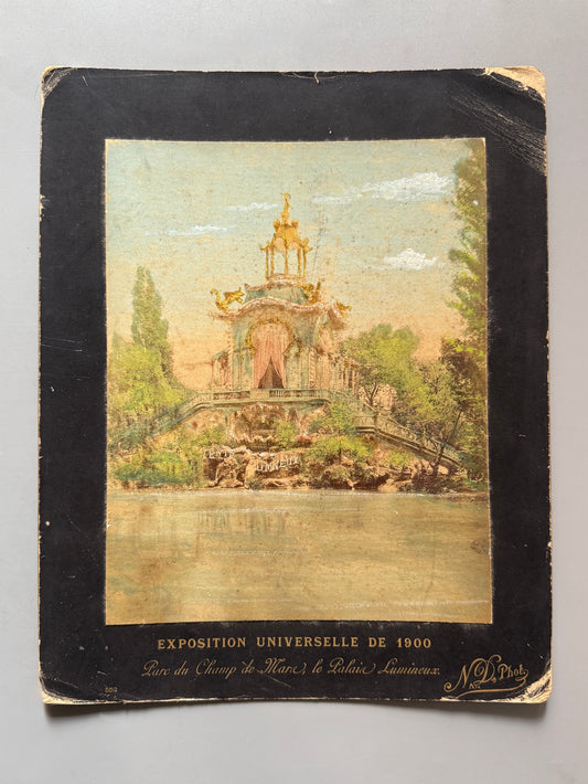 Albúmina de la Exposición Universal de Paris. Parc du Champ de Mars, le Palais Lumineux - 1900