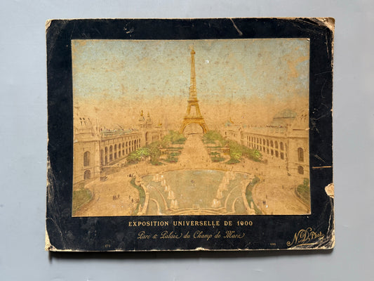 Albúmina de la Exposición Universal de Paris. Parc de Palais du Champ de Mars. Torre Eiffel - 1900