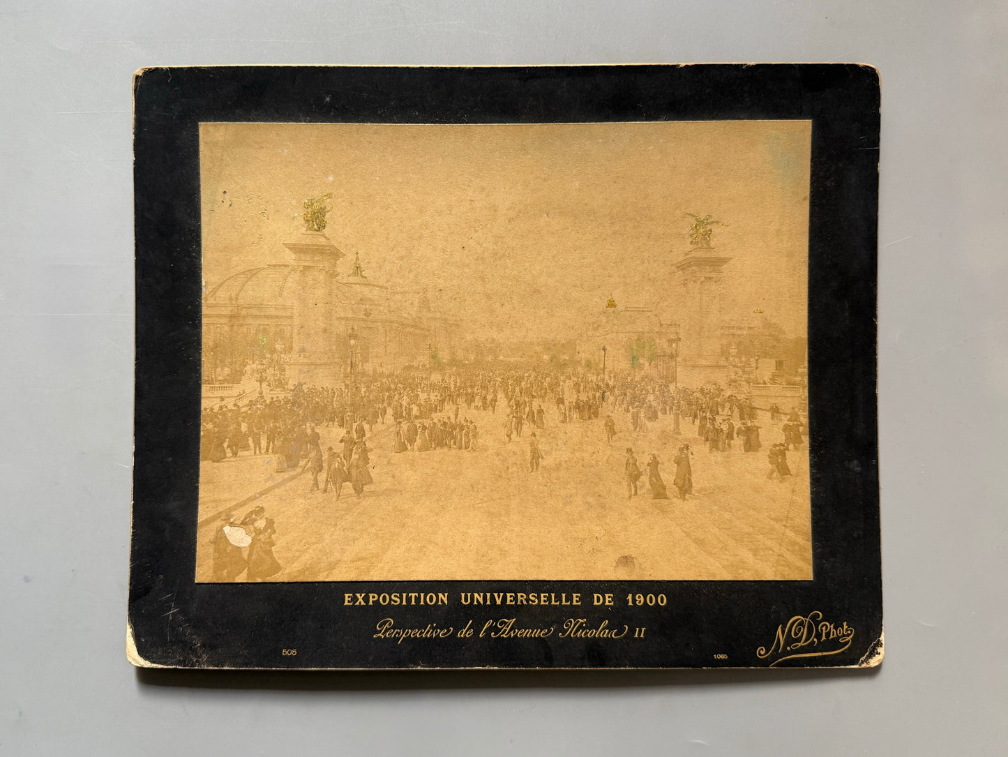 Albúmina de la Exposición Universal de Paris. Perspective de l'Avenue Nicolas II - 1900