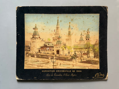 Albúmina de la Exposición Universal de Paris. Parc du Trocadero, l'Assie Russe - 1900