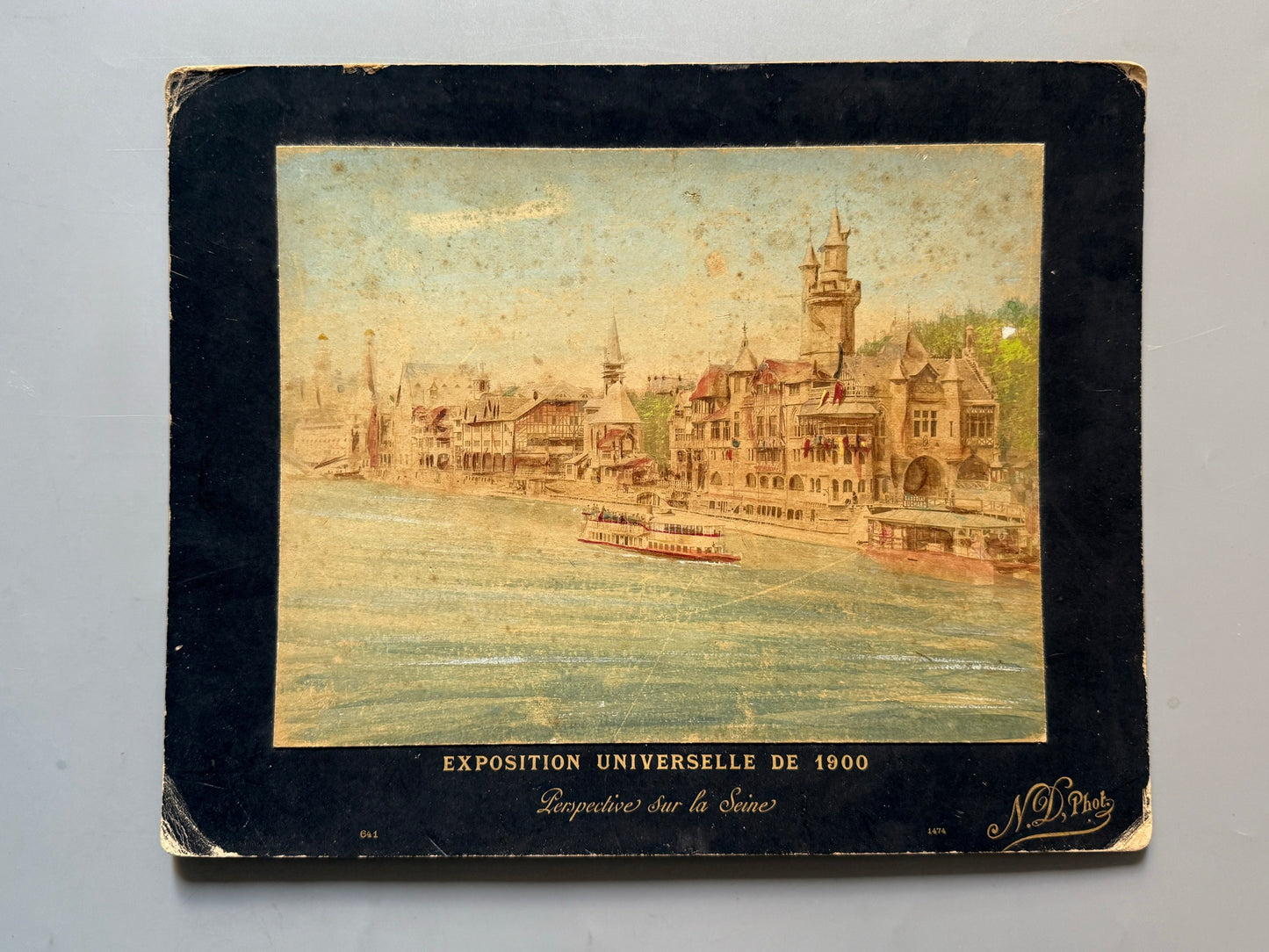 Albúmina de la Exposición Universal de Paris. Perspective sur le Seine - 1900