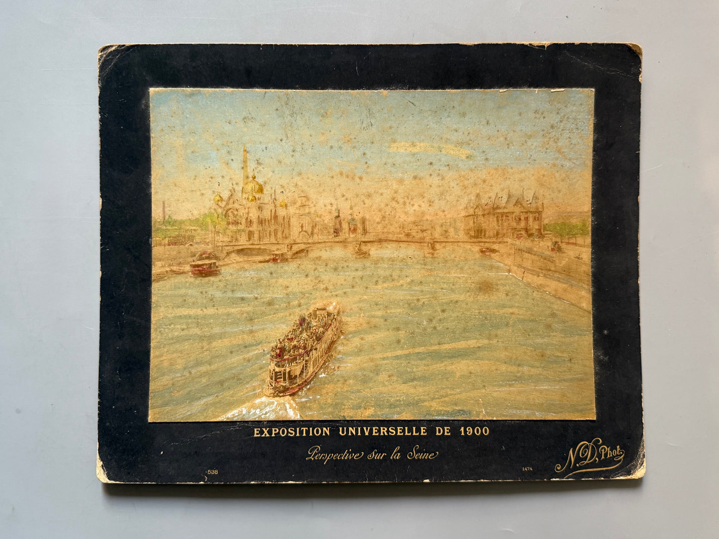 Albúmina de la Exposición Universal de Paris. Perspective sur le Seine - 1900