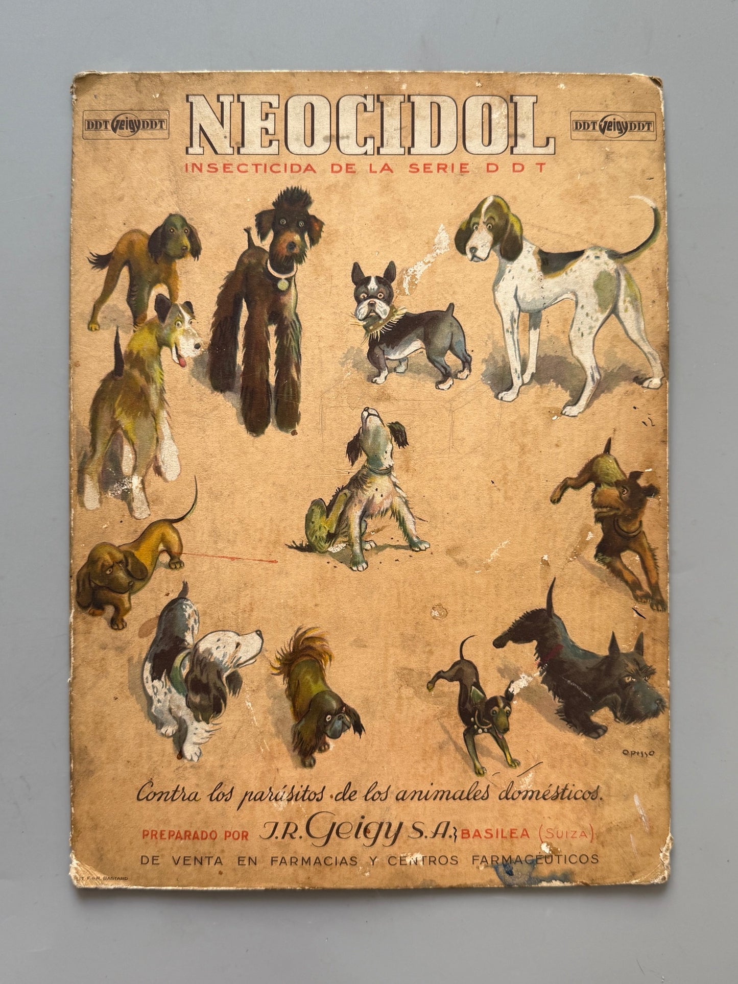 Cartel publicidad Neocidol diseñado por Opisso - Años 20-30