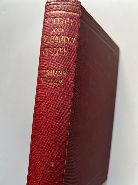 On longevity and means for the prolongation of life, Hermann Weber - Macmillan and Co, 1919