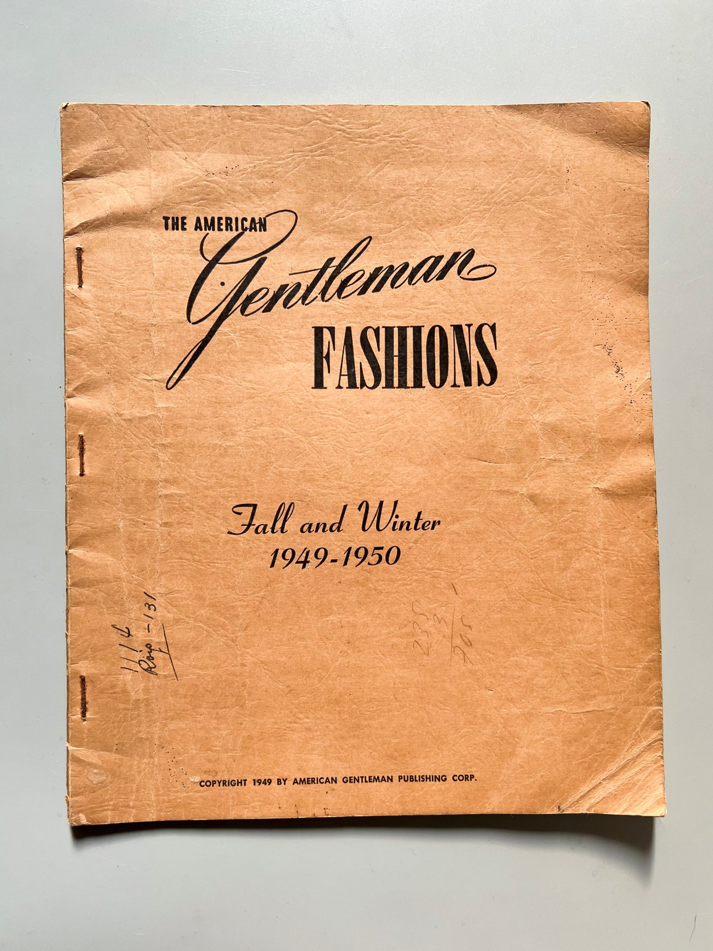The American Gentleman Fashion Book. Catálogo de moda masculina - Nueva York, 1949-1950