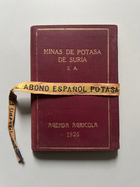 Minas de Potasa de Suria S. A., Agenda Agrícola - 1926