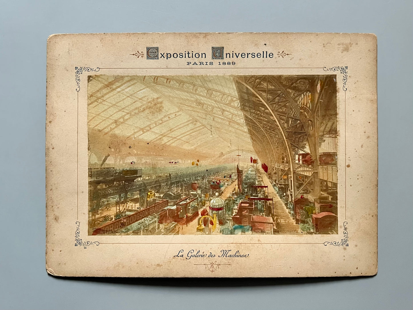 Albúmina de la Exposición Universal de París de 1889 - "La Galerie des Machines"
