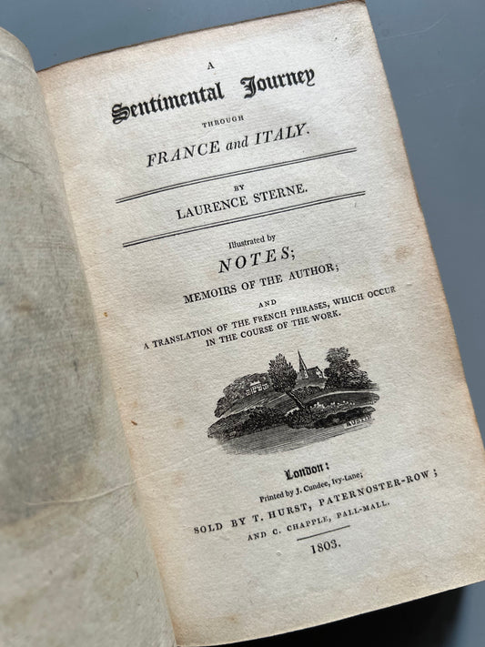 A sentimental journey through France and Italy, Laurence Sterne - Londres, 1803