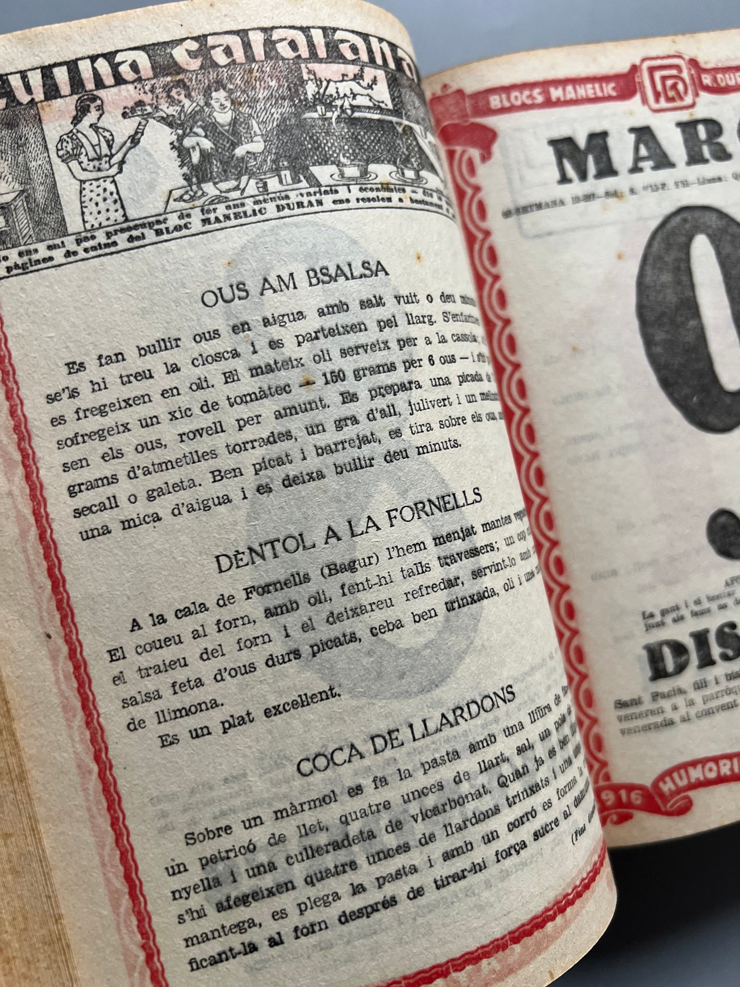 Bloc Manelic 1935, Calendari Català - R. Duran Alsina Editor-Llibreter, 1934