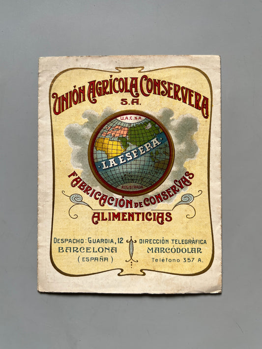 Catálogo Unión Agrícola Conservera, La Esfera - ca. 1920
