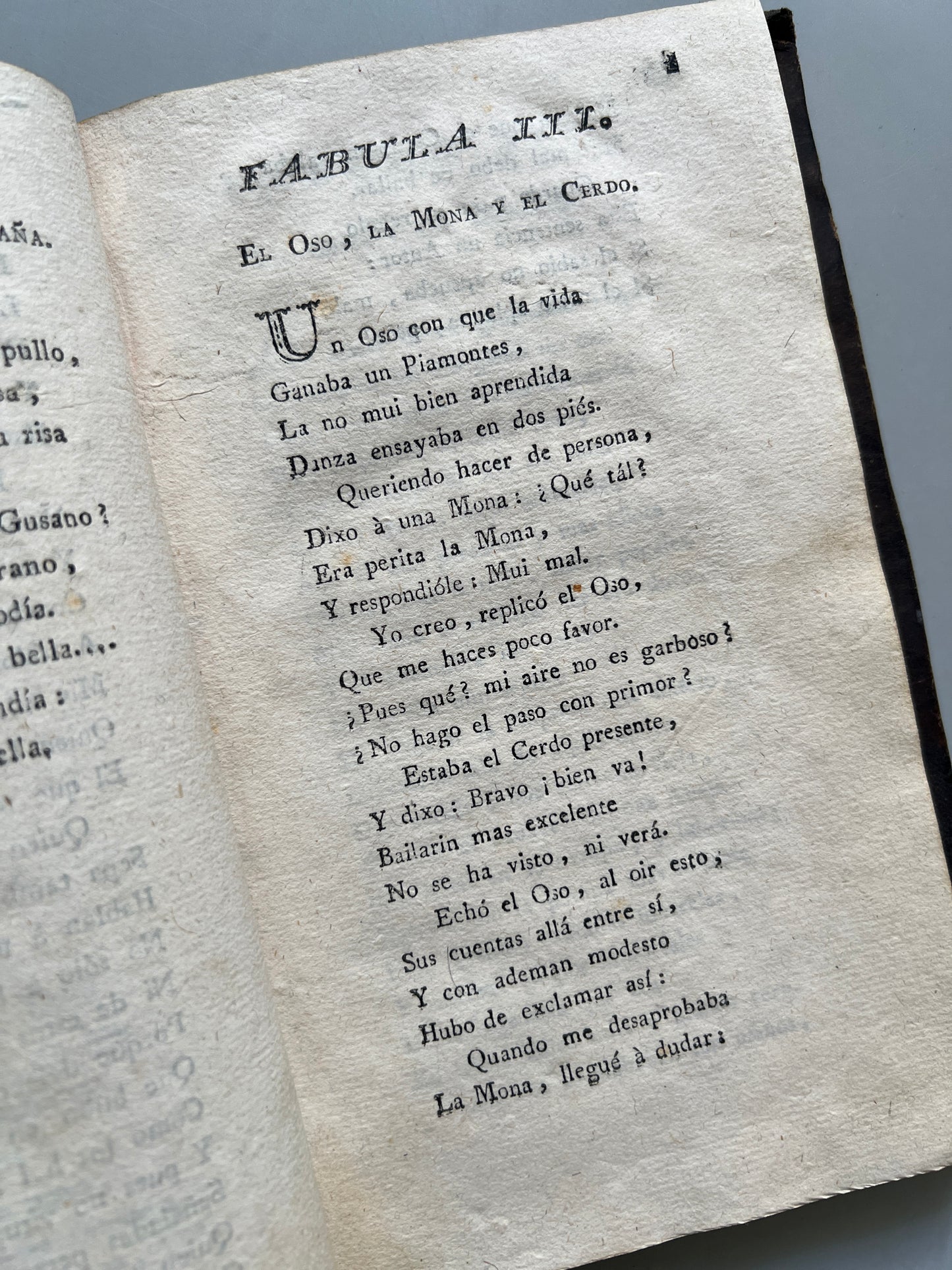 Fábulas literarias, Tomas de Yriarte - Imprenta de Eulalia Piferrer Viuda, 1782