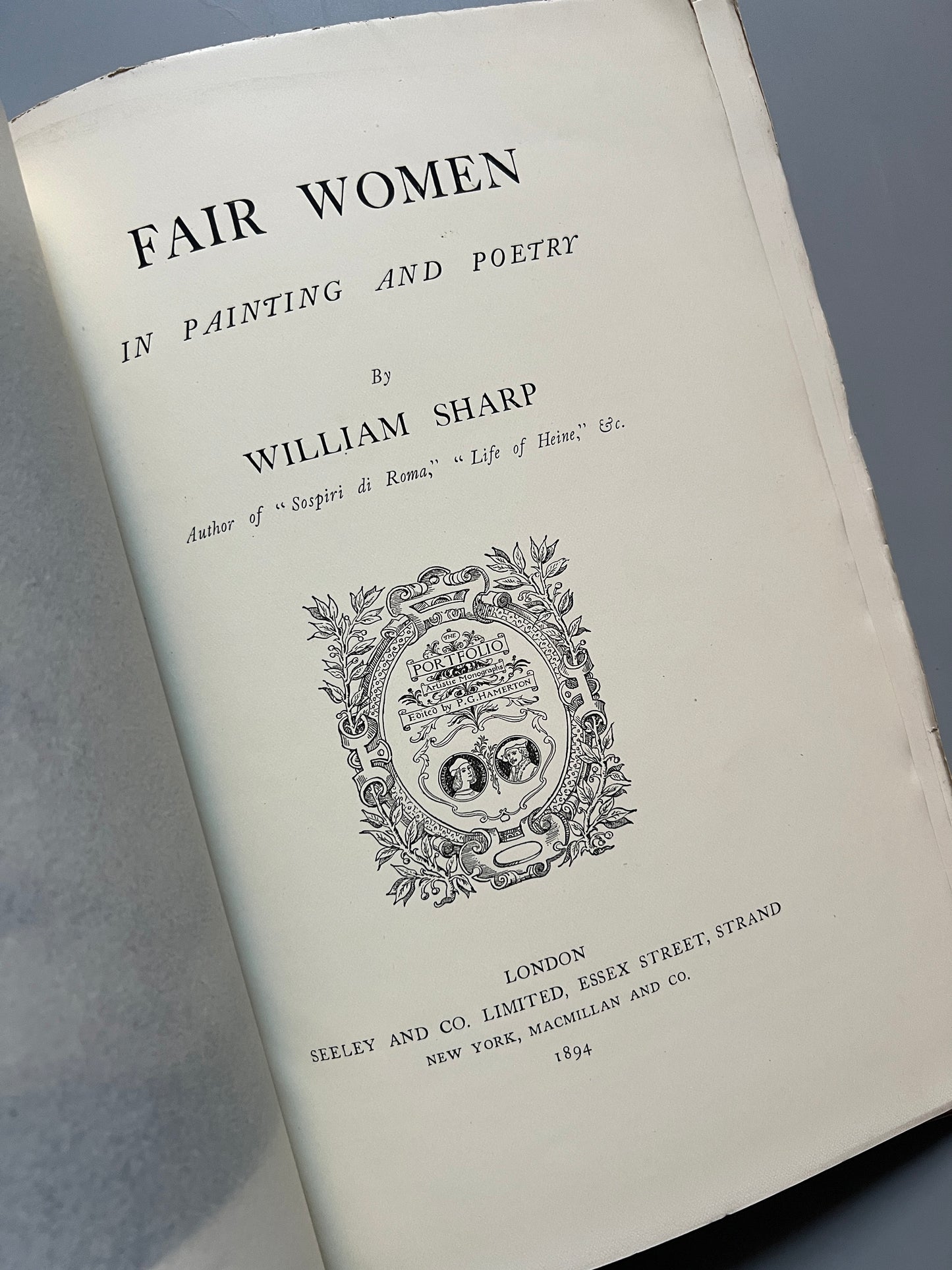 Fair women in painting and poetry, William Sharp. The portfolio - Seeley and Co, 1894