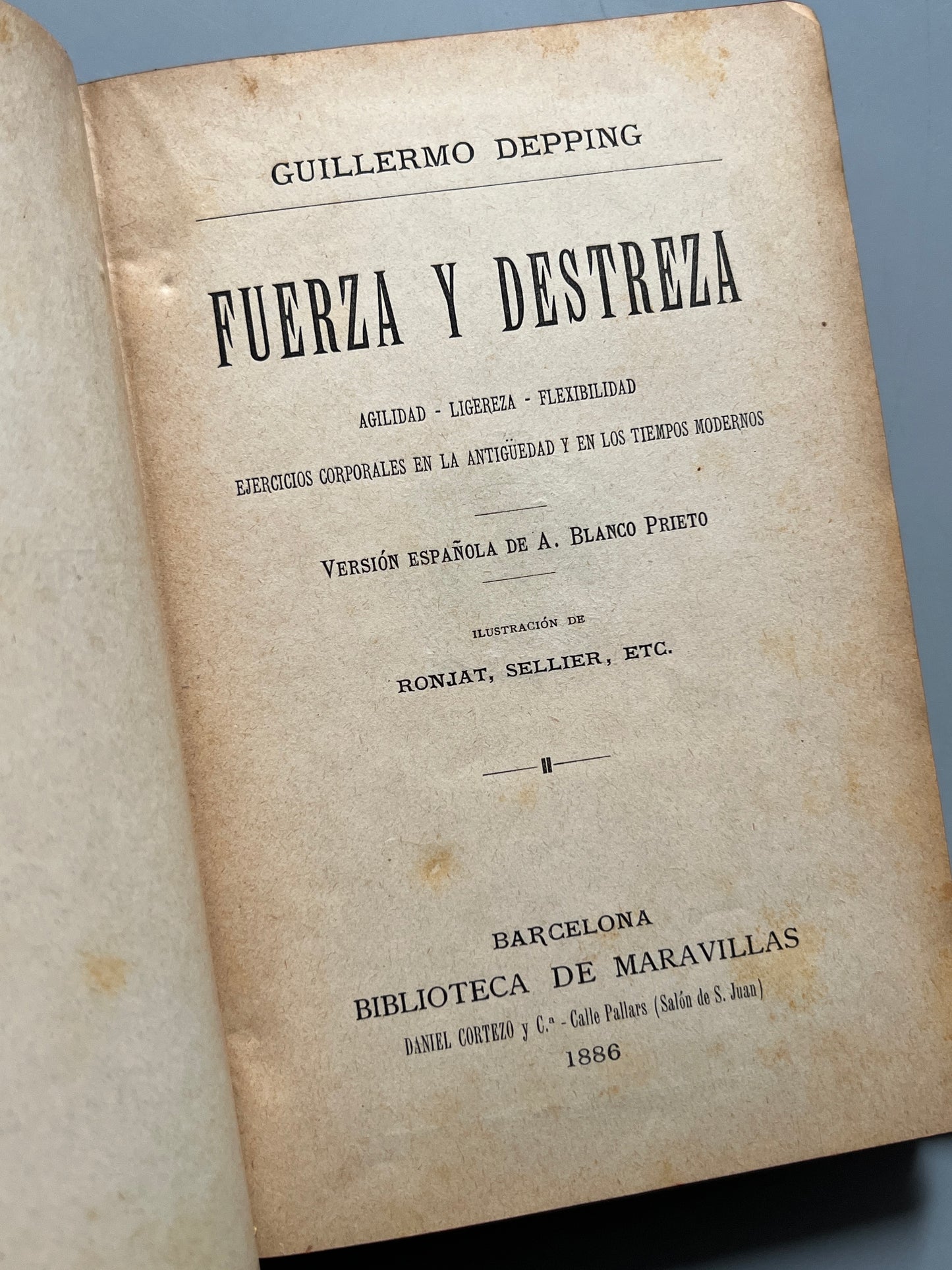Fuerza y destreza, Guillermo Depping - Biblioteca de Maravillas, 1886