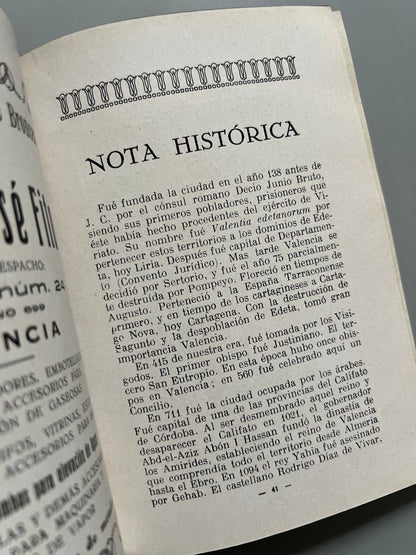 Guía de Valencia y su feria - Casa anunciadora Jenaro Vicente, 1928