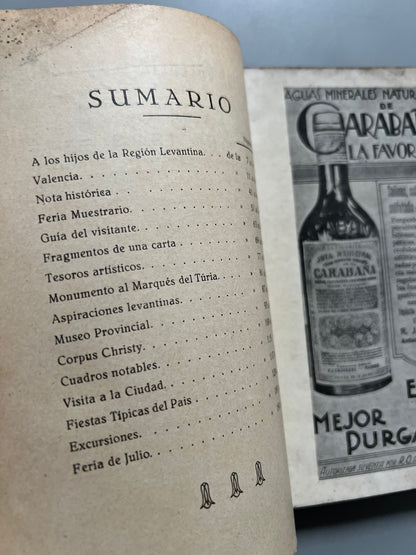 Guía de Valencia y su feria - Casa anunciadora Jenaro Vicente, 1928