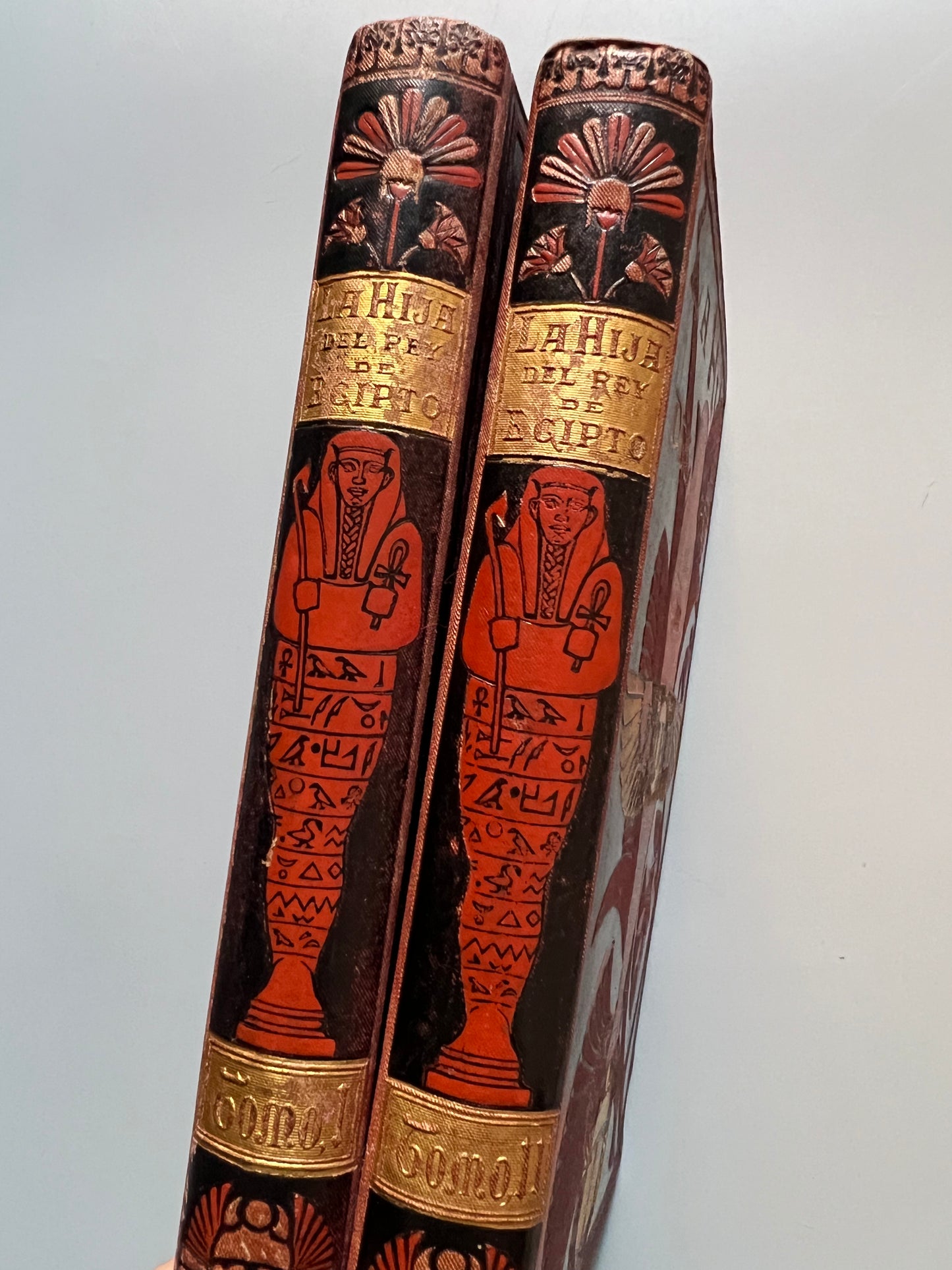 La hija del rey de Egipto, Jorge Ebers + 12 originales de Arturo Mélida - Biblioteca Arte y Letras, 1882-3