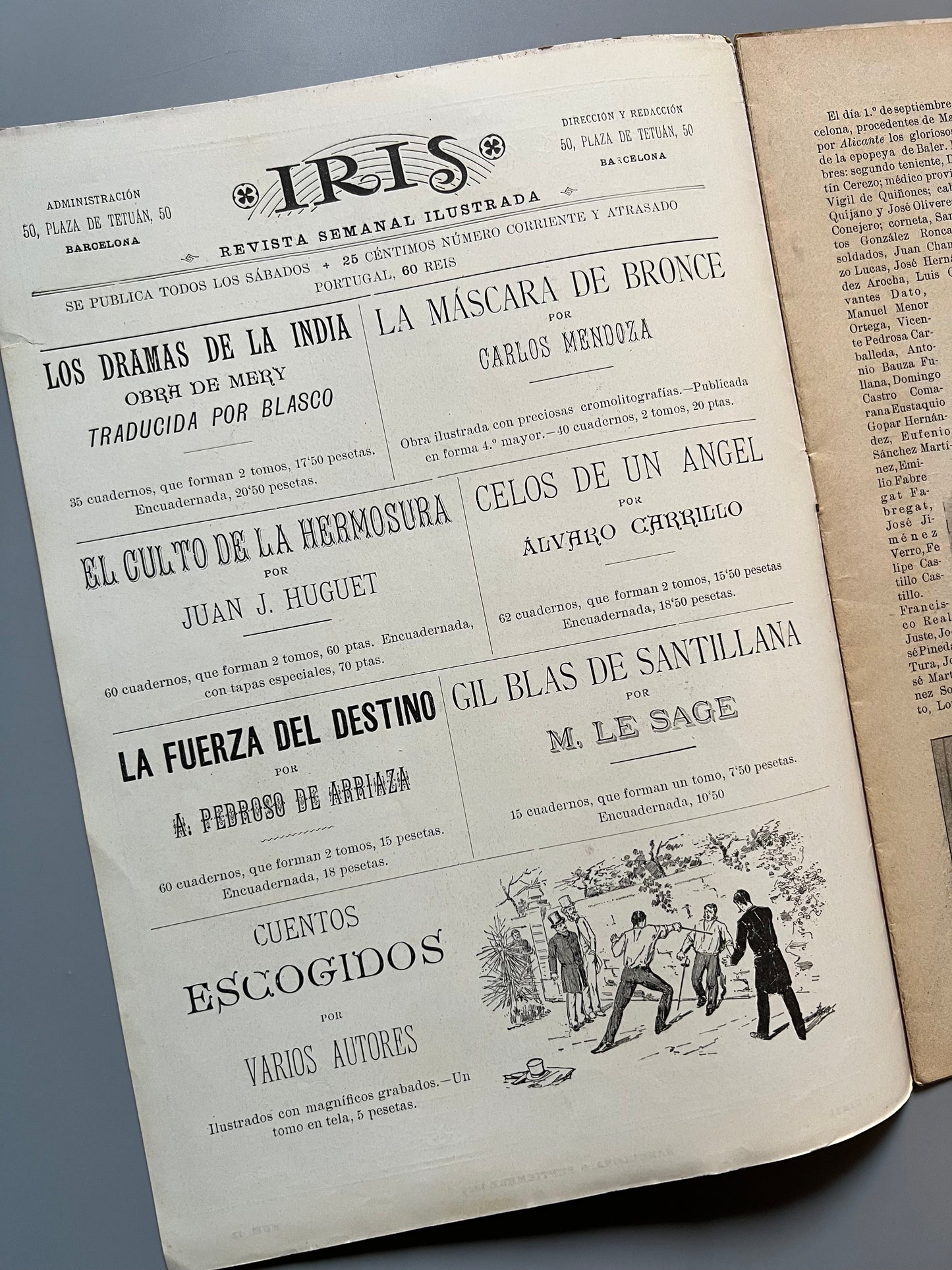 Iris, revista semanal ilustrada nº18 - Barcelona, 9 septiembre 1899