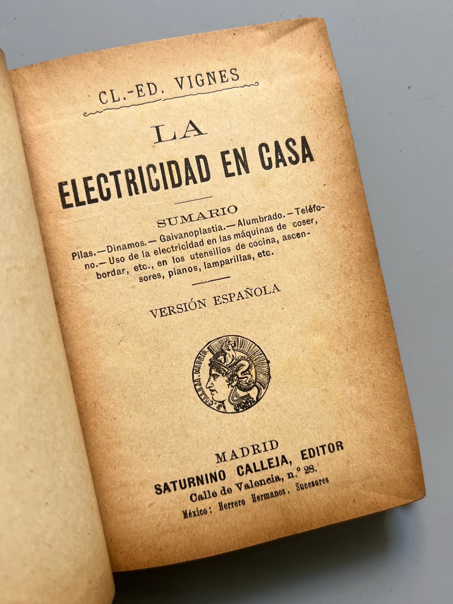 La electricidad en casa, Cl.-Ed. Vignes - Saturnino Calleja Editor, ca. 1900