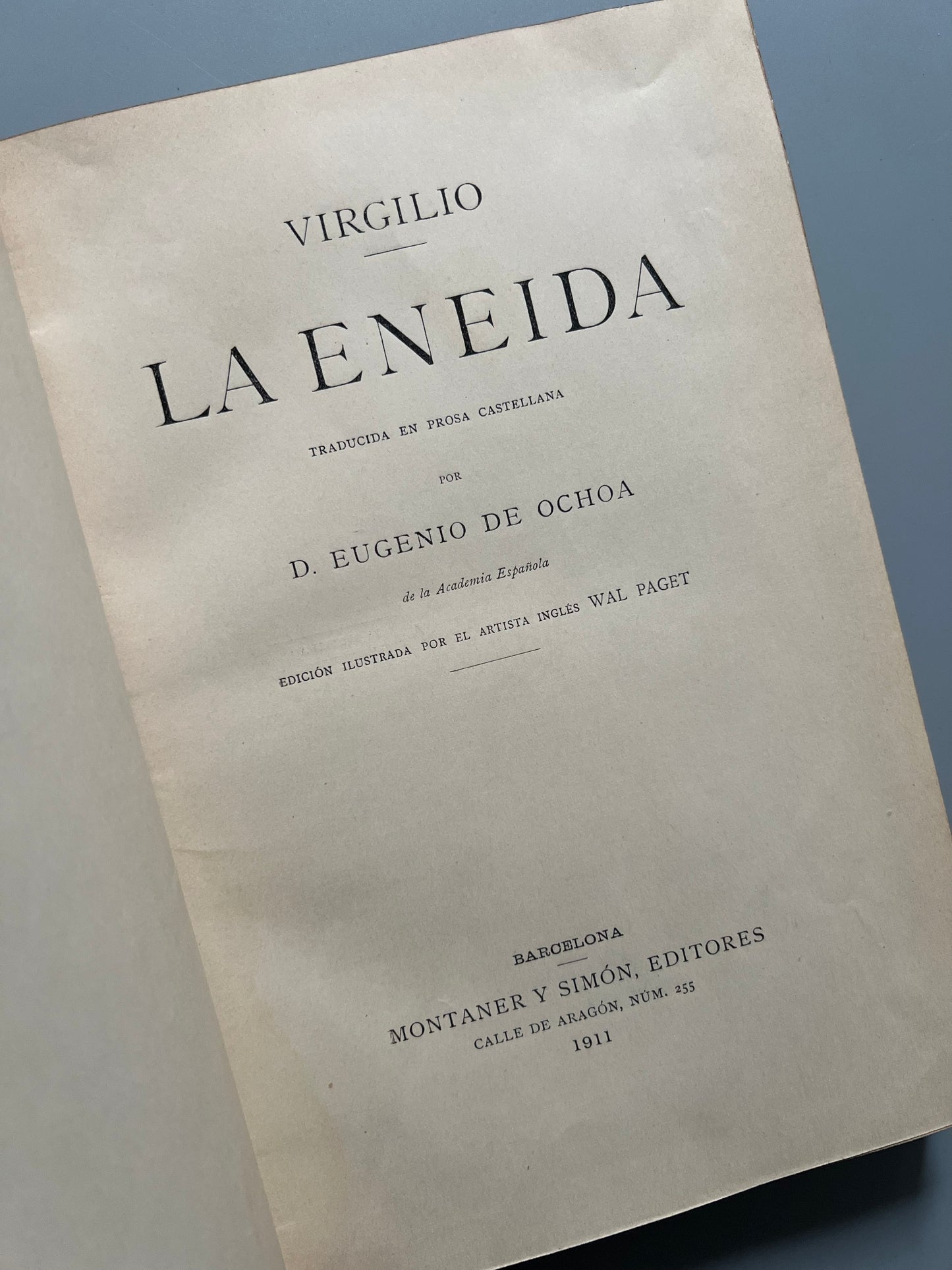 La Eneida, Virgilio - Montaner y Simón, 1911