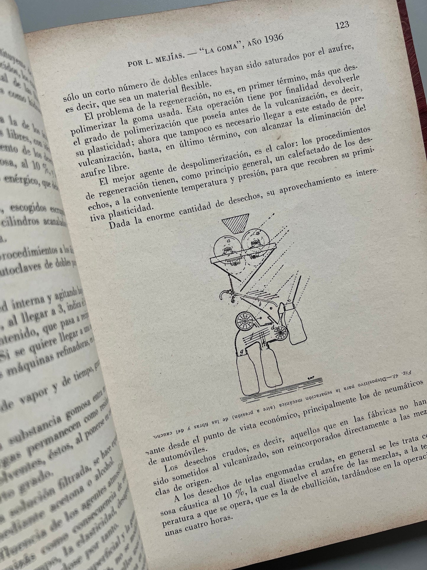 Manual de la industria de la goma, Luis Pascual Mejías López - La Goma, 1936